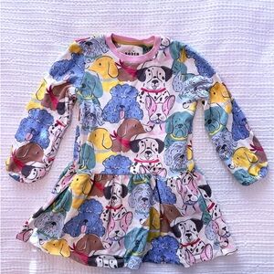 Boden Multicolor Dog Pattern Dress